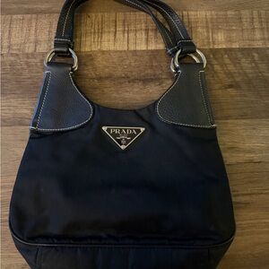 Prada Nylon Top Handle Bag With Matching Wallet